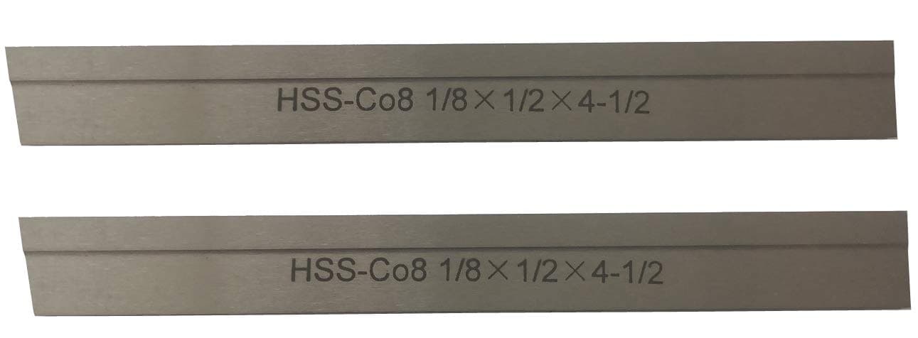 Set of 2 8% Cobalt 1/8" x 1/2" x 4-1/2" for Lathe Parting Cut Off Blade Parallel Tyle