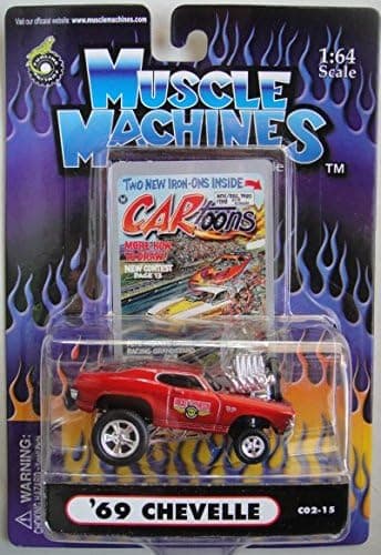 MUSCLE MACHINES RED '69 CHEVELLE C02-15