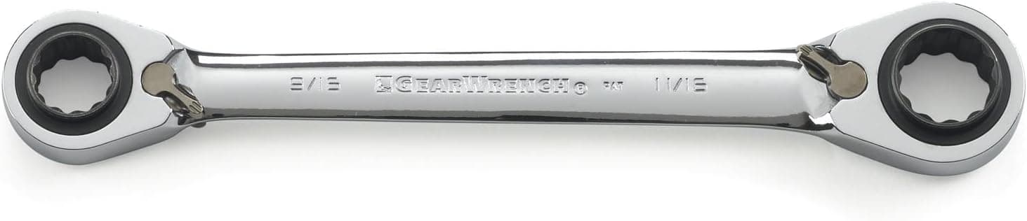 GEARWRENCH QuadBox™ 12 Pt. Reversible Ratcheting Wrench, 13/16" x 7/8" & 15/16" x 1" - 85203