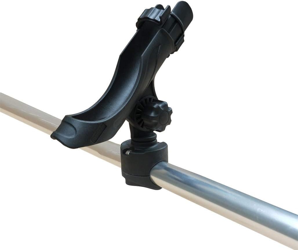 Brocraft Boat Rail Mount Rod Holder/Boat Clamp On Fishing Rod Holder for Rail 7/8" To1-1/4