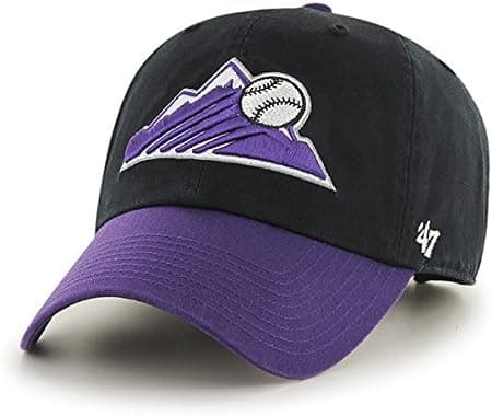 '47 MLB Colorado Rockies Clean Up Adjustable Hat, One Size, Black