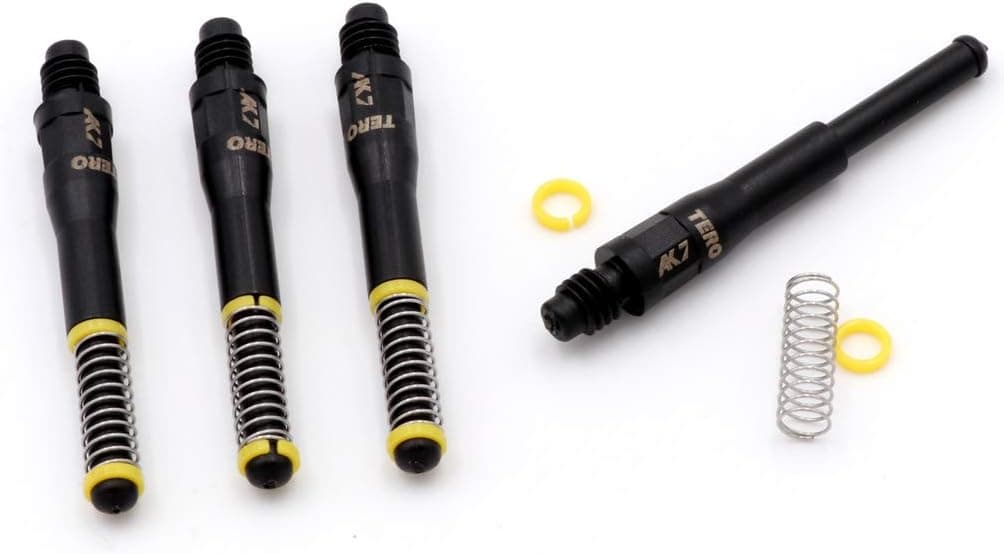 Cuesoul TERO AK7 Clear Dart Stems Dart Shafts Built-in Spring Telescopic,Set of 4 pcs-B/D/F/H Size (Black, D)