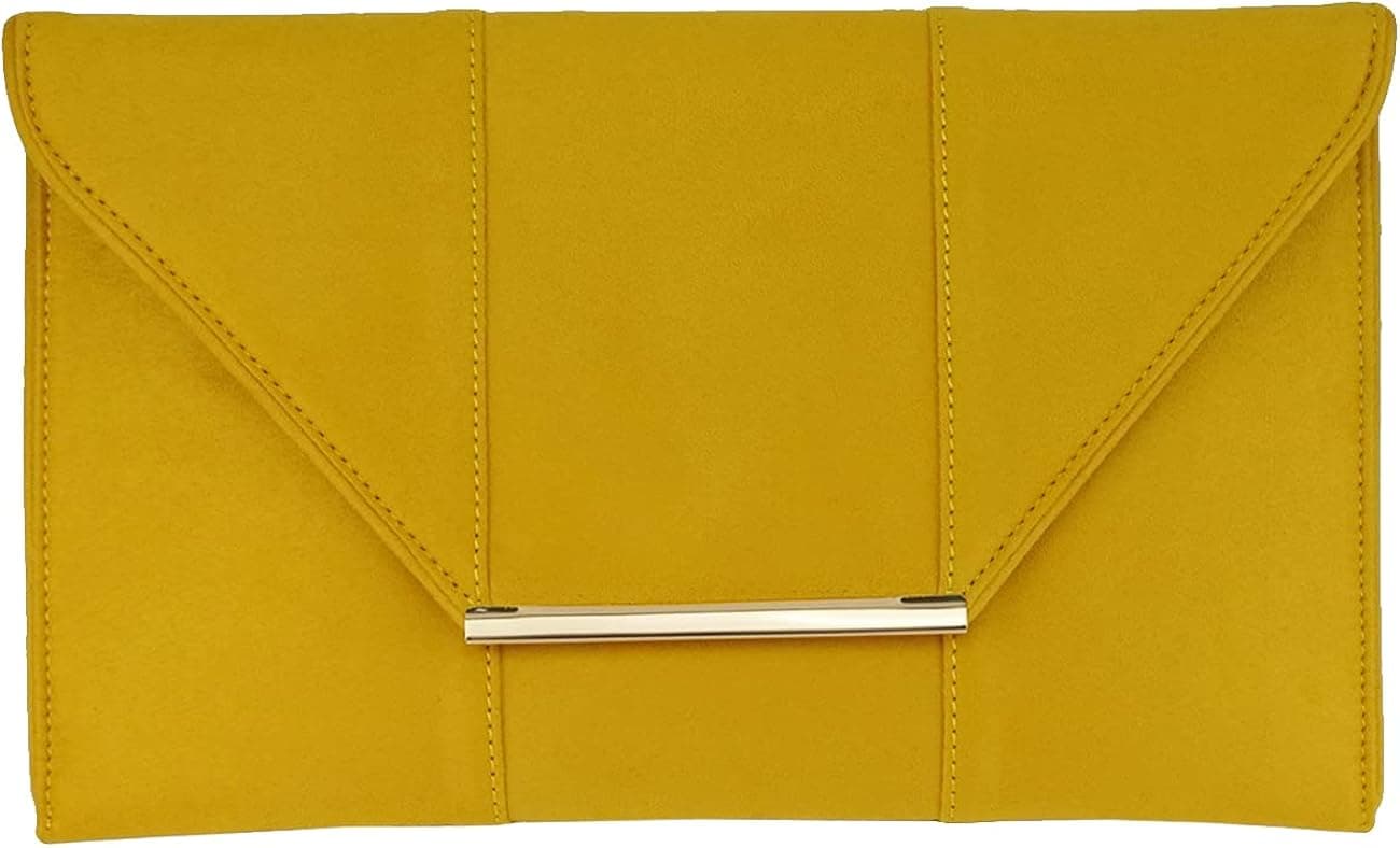JNB Women's Faux Microsuede Envelope Clutch