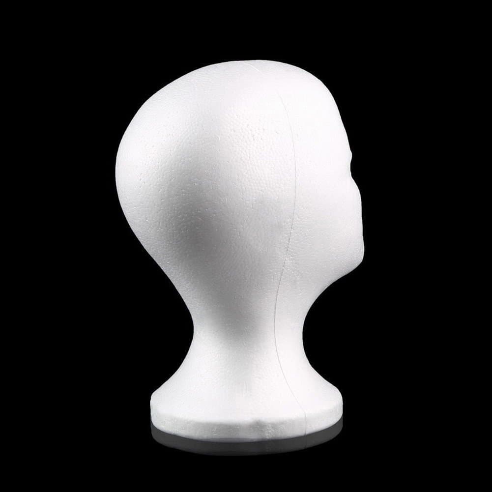 Luwsldirr Foam Female Display Stand Mannequin Head Manikin Head Model Wig Hair Glasses white