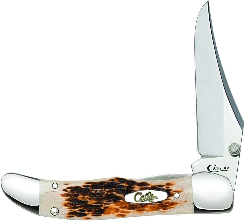CASE XX WR Pocket Knife Amber Bone Assisted Opening Mid Folding Hunter Item #3015 - (61265Ac SS) - Length Closed: 4 Inches