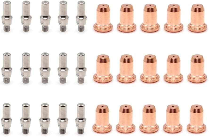 Donwind 30pcs Tip 1.0mm 51313 Electrode 52582 fit IPT-60 PT-60 IPT-40 PT40 Plasma Cutting Torch