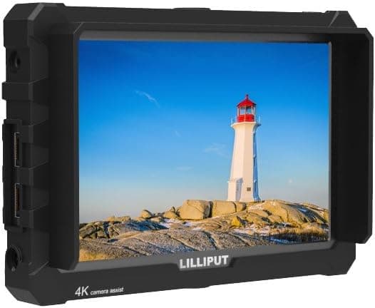LILLIPUT A7S 7" 1920x1200 IPS Screen Camera Field Monitor 4K HDMI Input Output Video for DSLR Mirrorless Camera Sony A7S II A6500 Panasonic GH5 Canon 5D Mark IV DJI Ronin M Black VIVITEQ Exclusively