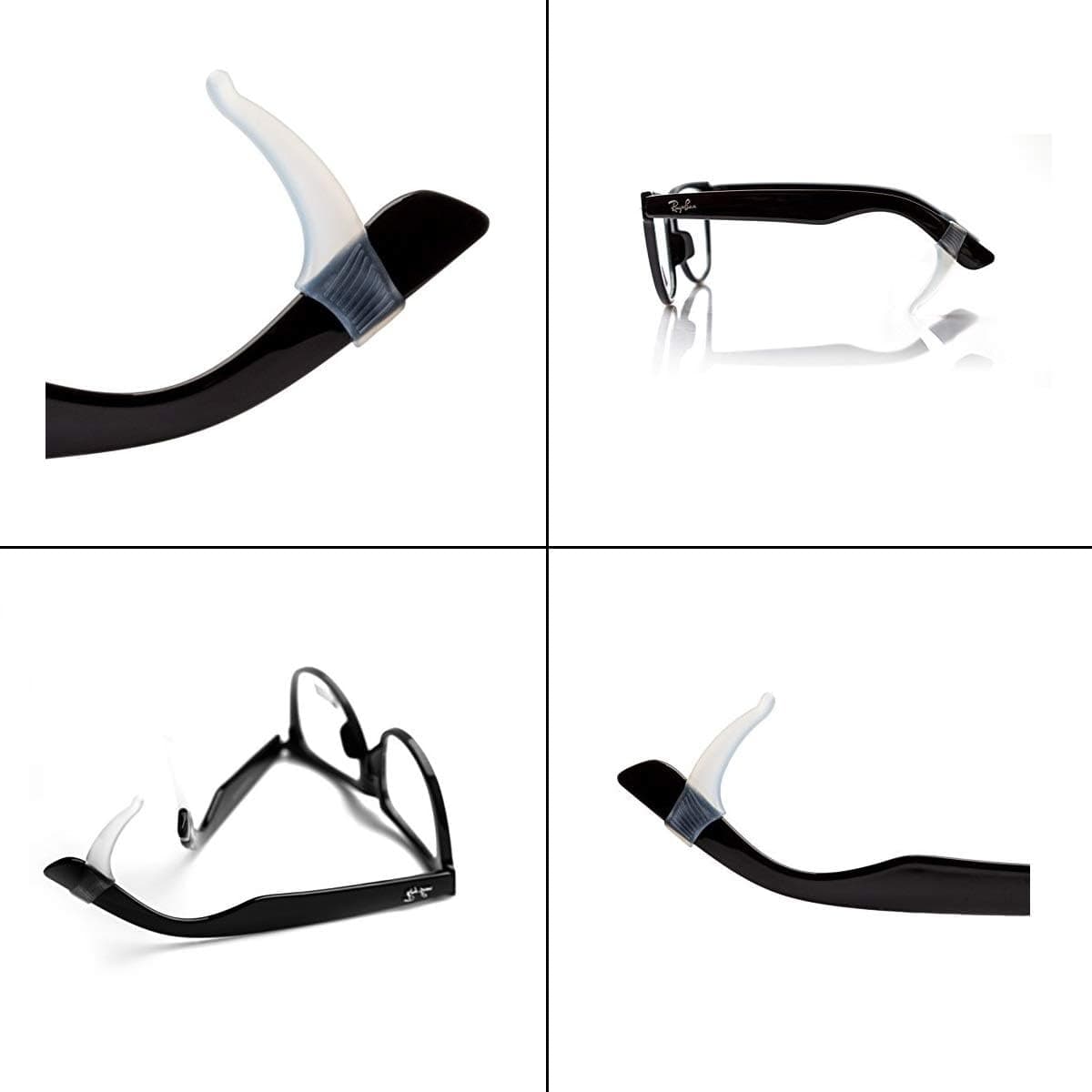 Keepons Superstretch White Prevent Eyeglass Slipping Anti Slip Anti Slide Eyewear Sunglasses Spectacle Glasses Temple Tip Sports Ear Hook Sleeve Retainer
