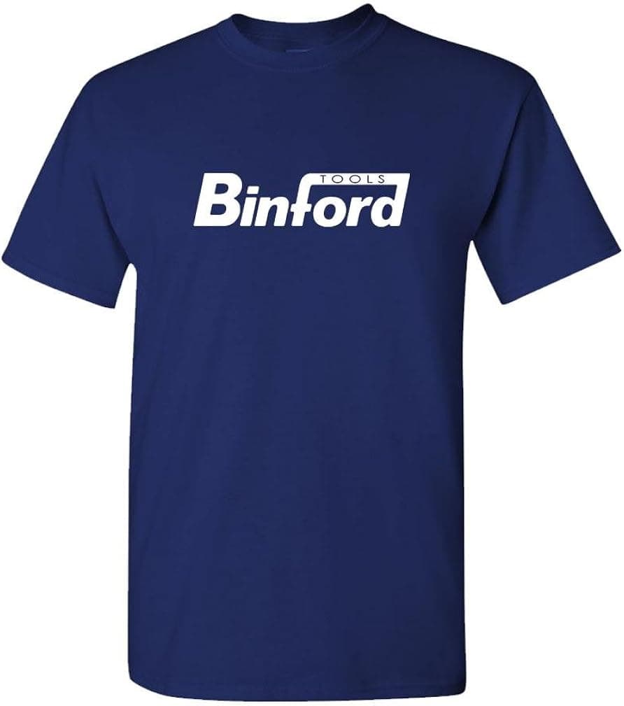 Binford Tools - Home Improvement Funny - Mens Cotton T-Shirt, L, Navy