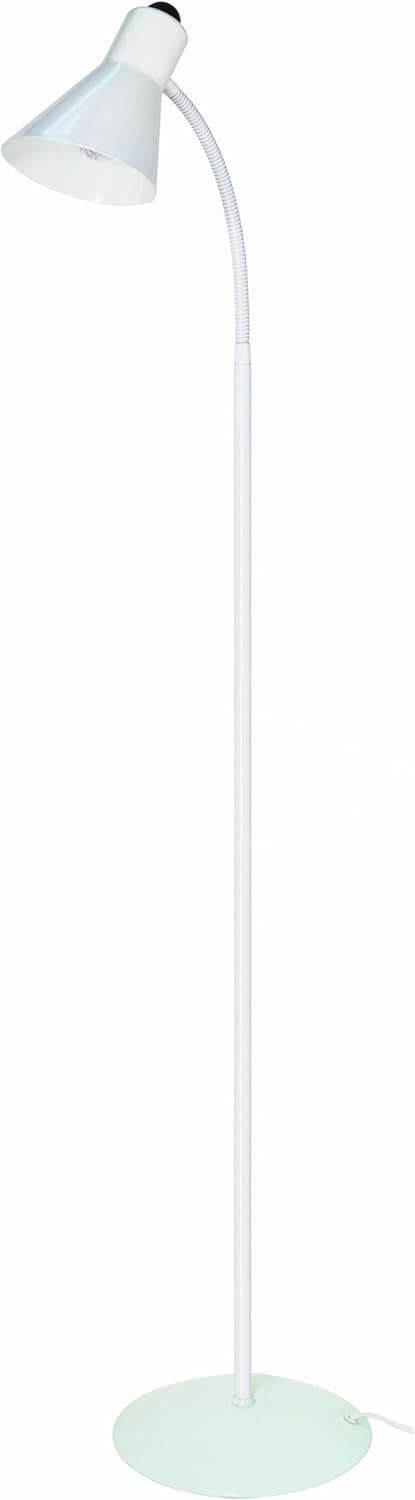 Satco Products 60/802 Goose Neck Floor Lamp, White