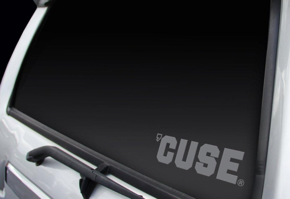 Licensed NCAA Syracuse Orange 'CUSE Professional Window Graphics Small Chrome Decal, Proudly Made In The USA