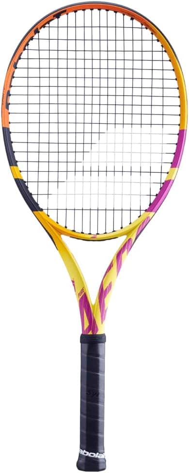 Babolat Pure Aero Rafa Tennis Racquet - Strung with 16g White Babolat Syn Gut at Mid-Range Tension