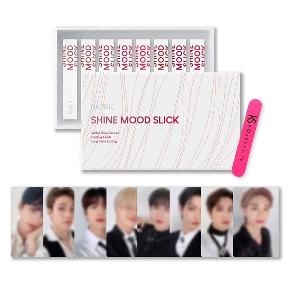 KOSBEAUTY Nacific x Stray Kids Shine Mood Lip Tint 8 PCS with Stray Kids Photocards 8 PCS