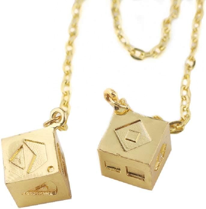 Han Solo Dice Lucky Charms Jewelry for Hansolo Cosplay Costumes Replica Accessories (Small Chain Cube)
