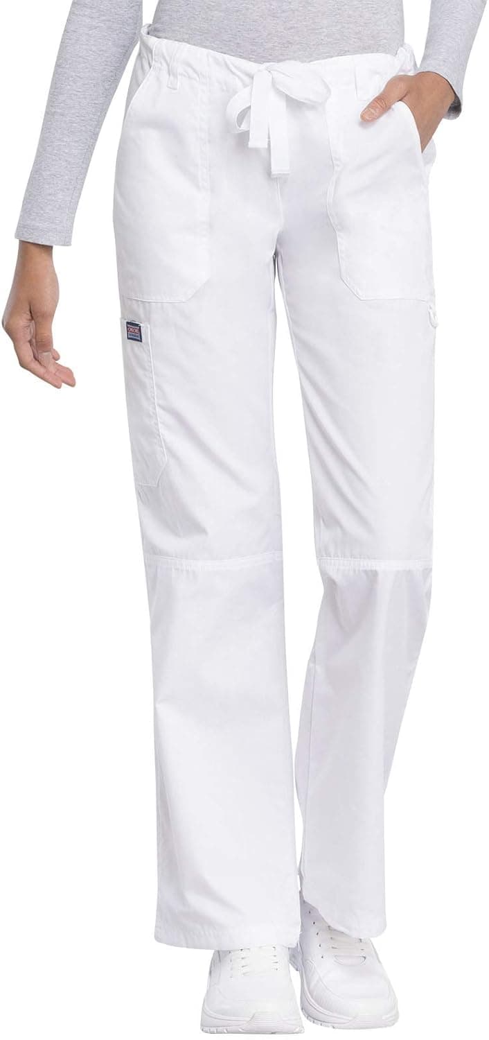 Cherokee Women Scrubs Pant Workwear Originals Drawstring Cargo 4020