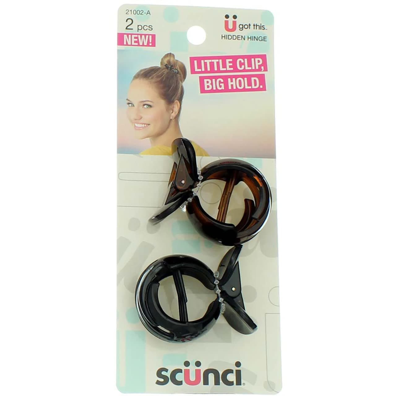 Scunci fish claw clips 2 ct, Multi-Colored, 1 pack