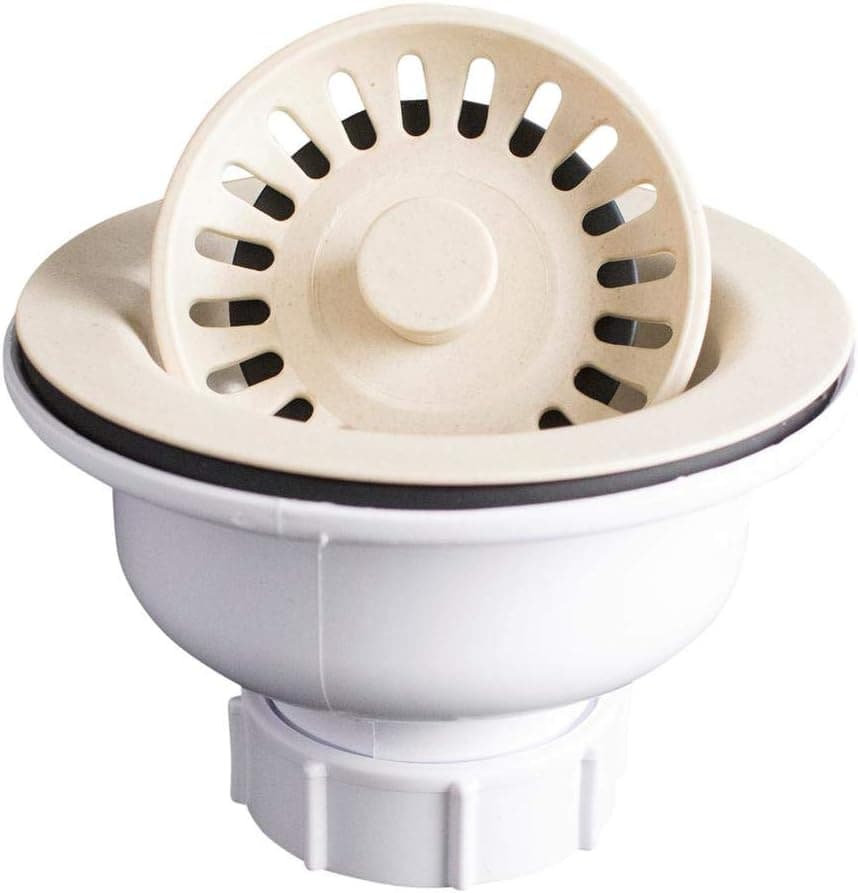 Karran QBSBI 3-1/2 In. Kitchen Sink Basket Strainer in Bisque