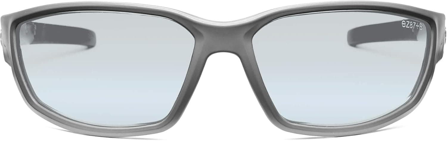 Ergodyne - 53180 Skullerz Kvasir Safety Glasses - Matte Gray Frame, In/Outdoor Lens