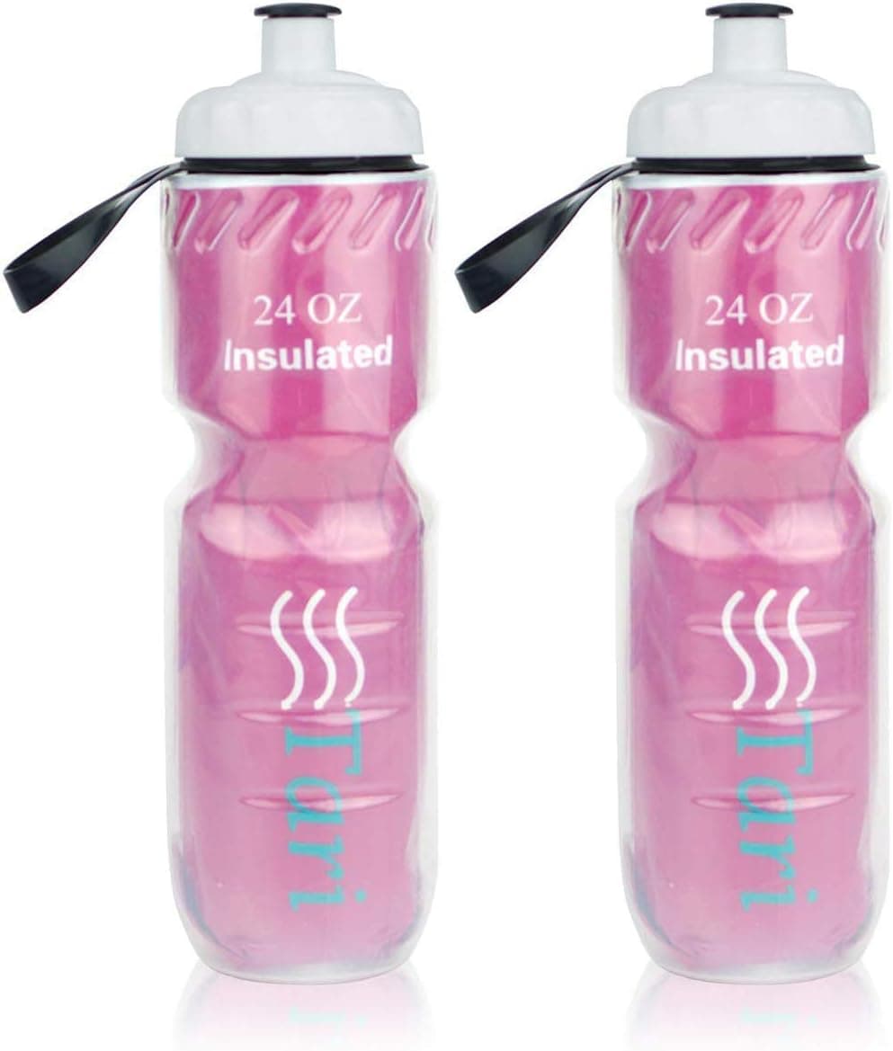 Tari Insulated Squeeze Water Bottle - 24oz - 2 Pack -