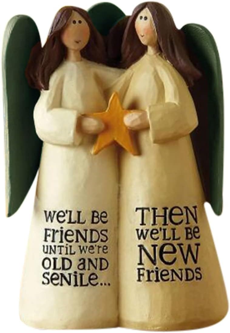 BLUGY 1pc Celebrating Friendship Gifts Memorial Friendship Sister Friend Sculpture Decoration We'll Be Friends Gifts for Women Girls