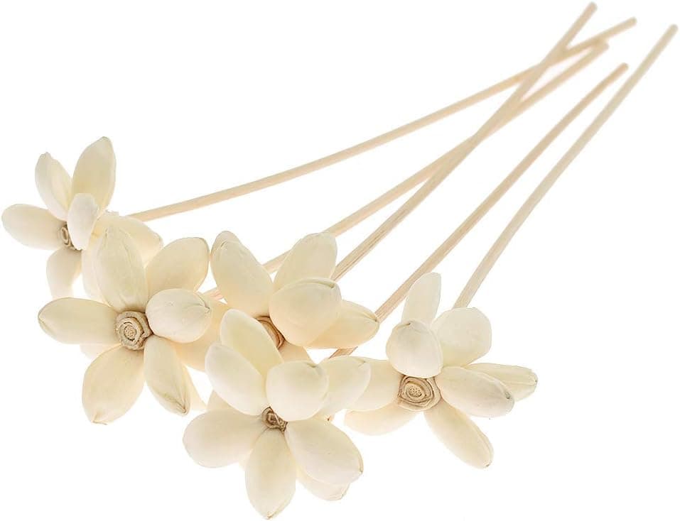Towashine 5Pcs Flower Rattan Reed Fragrance Diffuser Replacement Refill Sticks for Home Fragrance (7" x 3mm)
