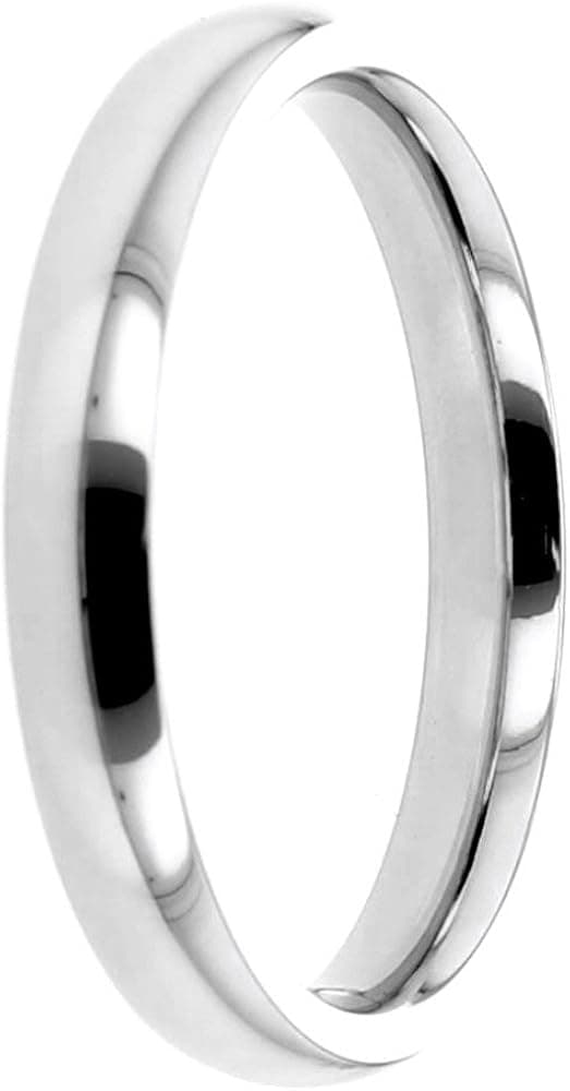 .925 Sterling Silver 2mm Comfort Fit Plain Wedding Band
