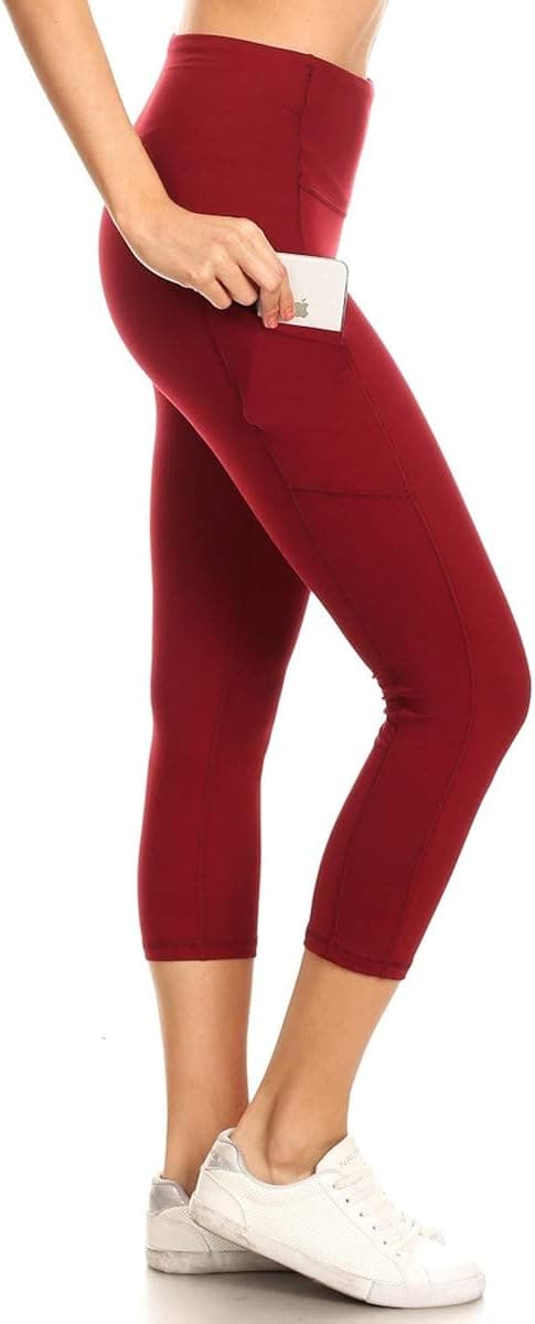 Leggings Depot High Waisted Active Yoga Pants for Women with Pockets - Capri & Full Length