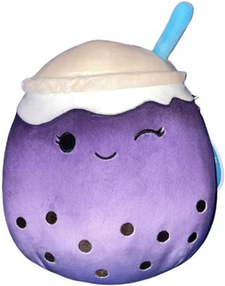 Squishmallow Official Collectible Kellytoy Food Drink Dessert Squad Soft Plush Animal (Poplina Boba Tea, 5 Inch)