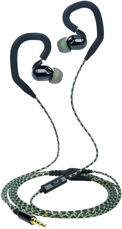 SailsON Electronics Premium Ceramic iFX5 Waterproof Sport In-Ear Headphone with Mic Stereo Earbuds for MP4, MP3, iphone, Samsung, Laptop and More (Black)
