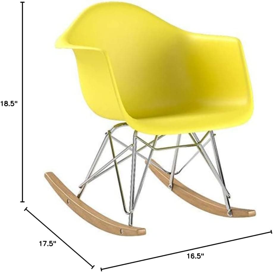 Modway Rocker Kids Chair, Yellow
