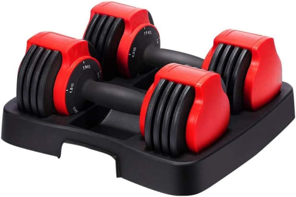 Hhusali 16.5 lbs Adjustable Dumbbells with Fast Adjustable and Weight Plate for Body Workout Home Gym
