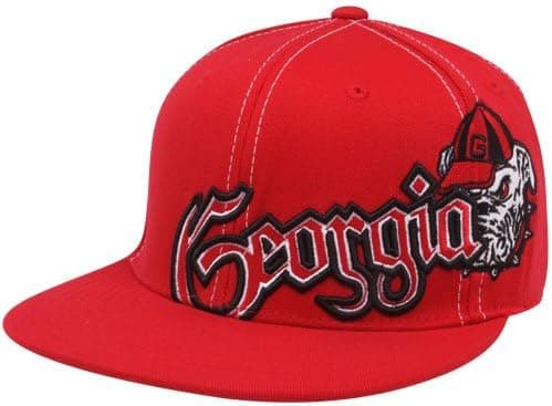 Top of the World Georgia Bulldogs Red Saga Flat Brim One-Fit Hat