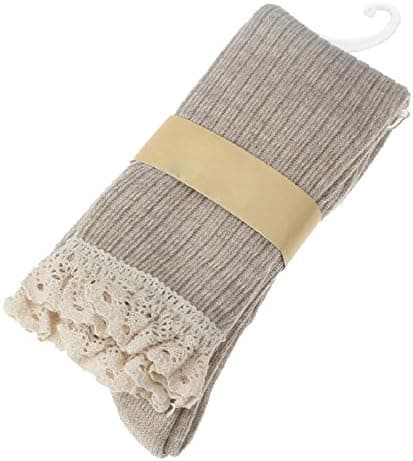 ABC(TM) Women Crochet Lace Trim Cotton Knit Leg Boot Knee High Stocking