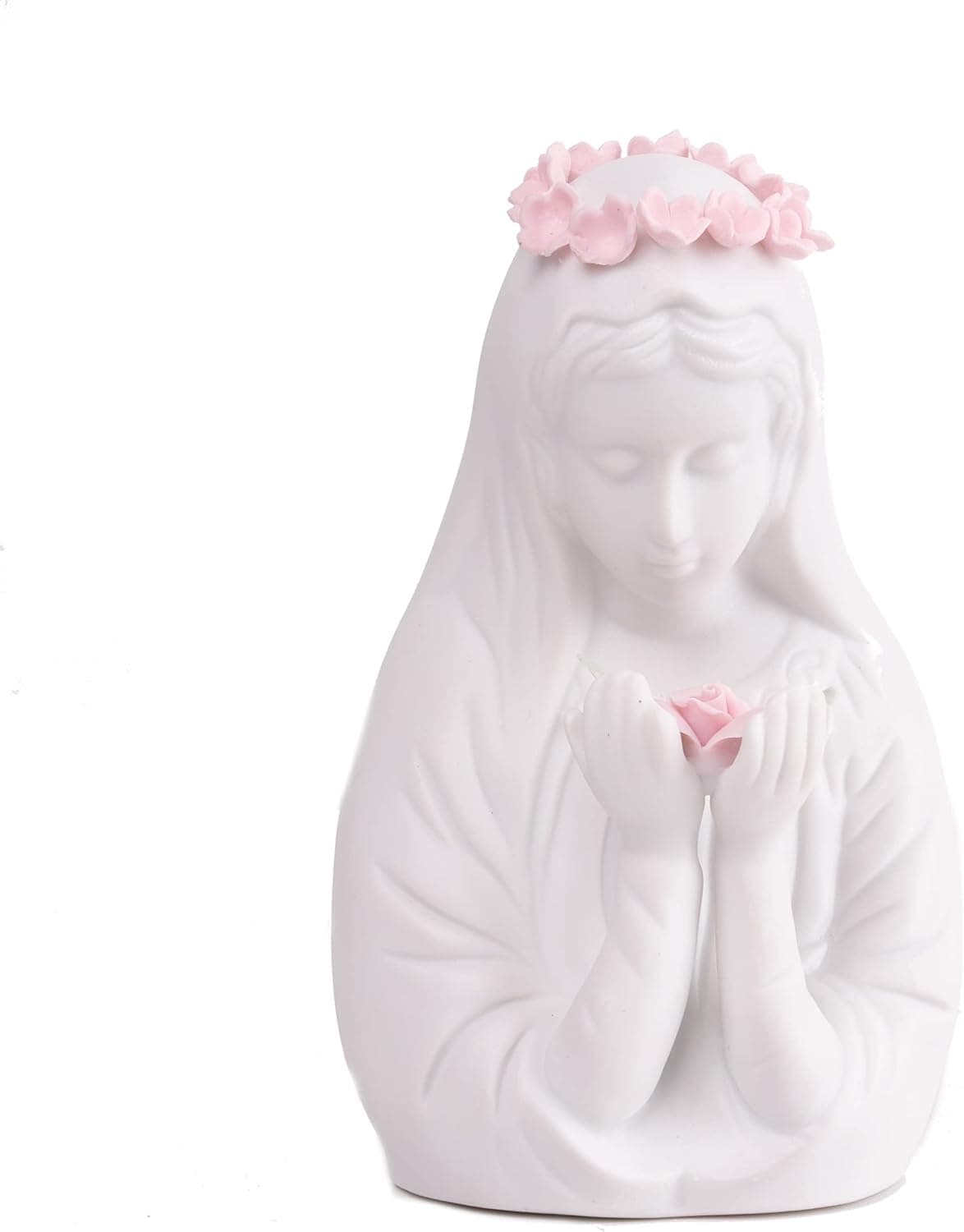 Prime Selection Products Virgin Mary Porcelain Night Light - Plug in Decorative Table Lamp - Veilleuse en Porcelaine