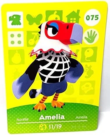 Amiibo Card Animal Crossing Happy Home Design Card AMELIA 075/100
