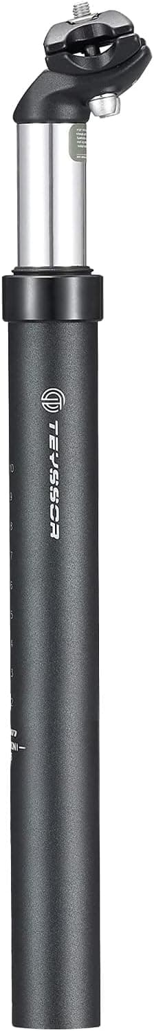 Teyssor Bike Suspension Seatpost 27.2 30.9 31.6mm Lightweight Aluminum Body 350mm for Mountain Bike, Road Bike