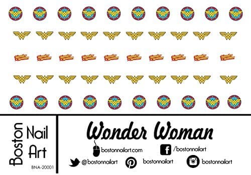 Wonder Woman Waterslide Nail Decals - 50pc