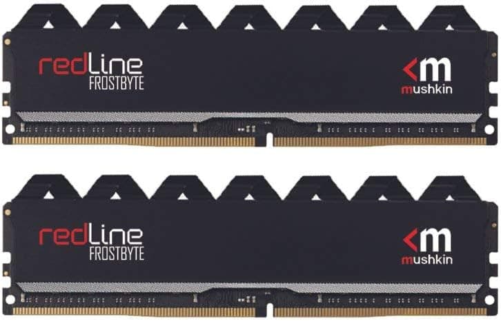 Mushkin Redline Black – DDR4 DRAM – 16GB (2x8GB) UDIMM Memory Kit – 4000MHz (PC4-32000) CL-18 – 288-pin 1.35V Desktop RAM – Non-ECC – Dual-Channel – FrostByte Black Heatsink – (MRC4U400JNNM8GX2)
