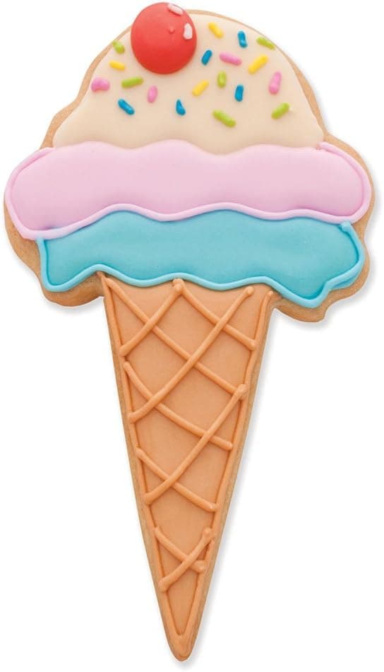 Besteek 1 pcs Ice Cream Cone Cookie Cutter, one size, z-mix