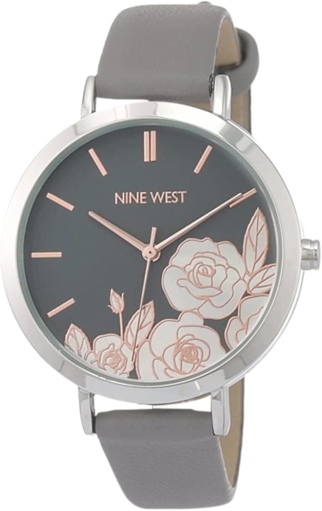 Nine West Women's Floral Dial Strap Watch