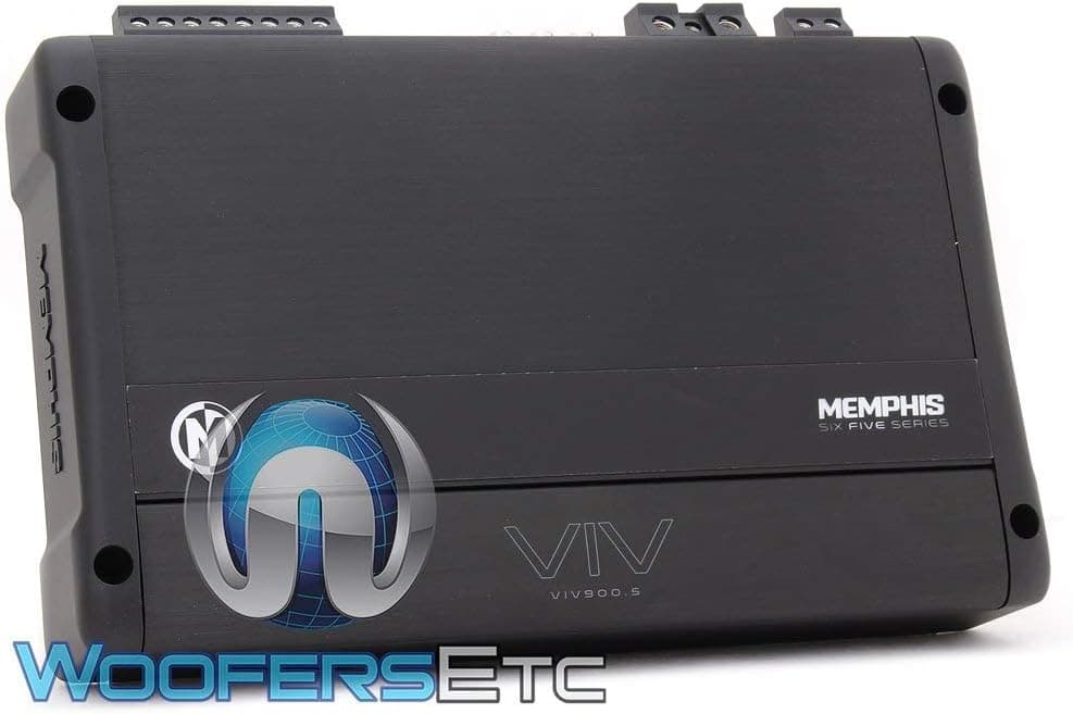 Memphis Audio VIV900.5 SixFive Series 5-Channel car Amplifier — 50 watts RMS x 4 at 4 ohms + 500 watts RMS x 1 at 2 ohms (Renewed)