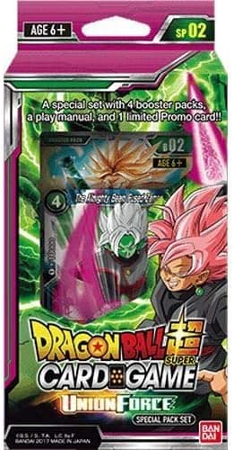 Dragon Ball Z Super Union Force TCG Special Pack English Card Game - 4 boosters + Promo!