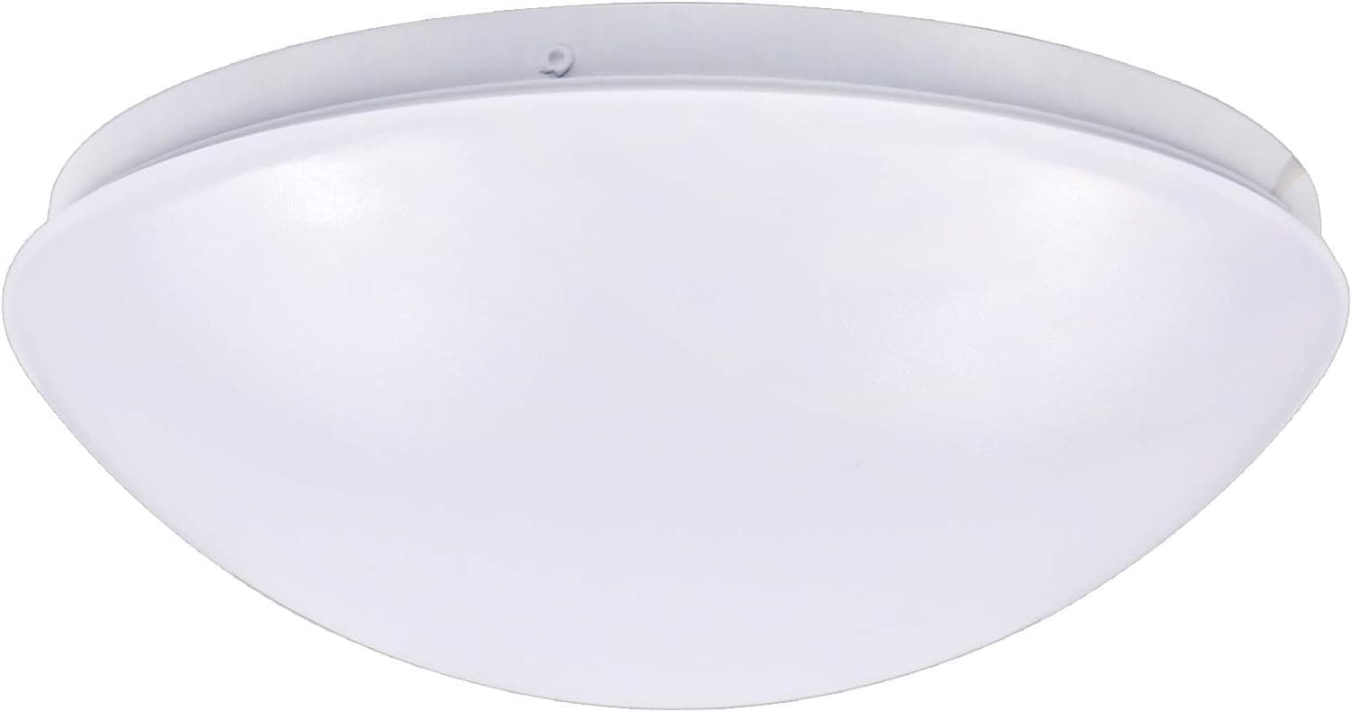 11 inch Dimmable LED Flush Mount Ceiling Light Fixture 15W (100W Equivalent), 1050 lumens, 4000K Neutral White, 120v White Finish Mushroom Shape for Kitchens, Stairwells, Closet, Washroom