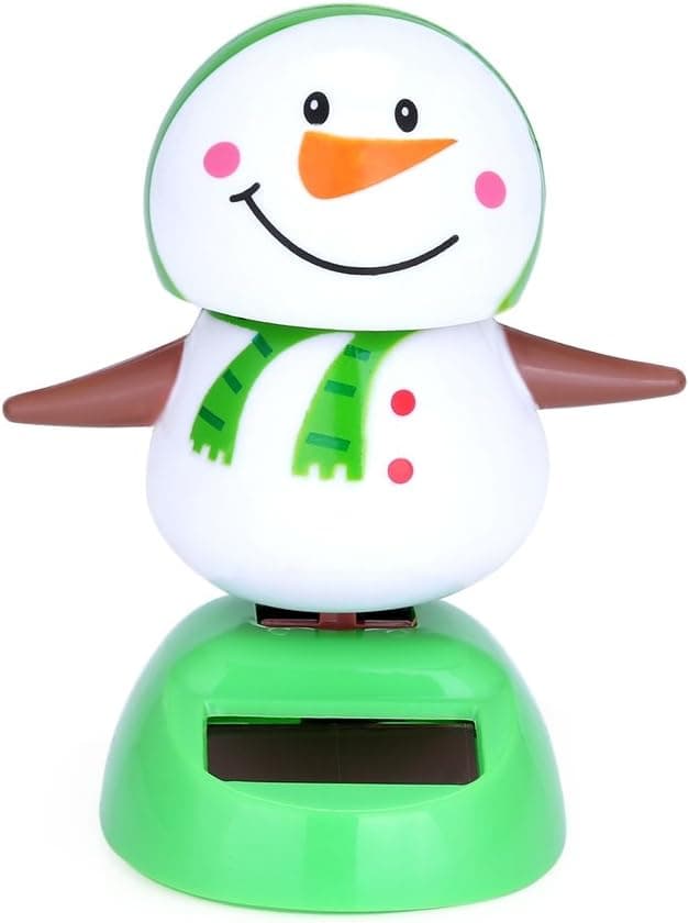 Top of top store Novelty Solar Powered Dancing Snowman Toy Sun Solar Energy Swinging Bobble Head Car Desk Ornament Decoration