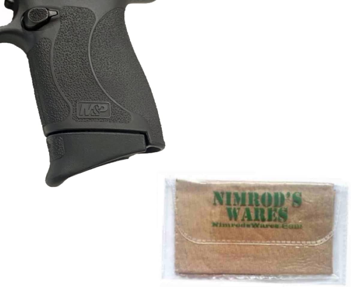 Nimrod's Wares Pearce Grip Extension Compatible with Smith & Wesson M&P 9 Shield Plus 10-Rd Only PG-MPPL Bundle with Microfiber Cloth