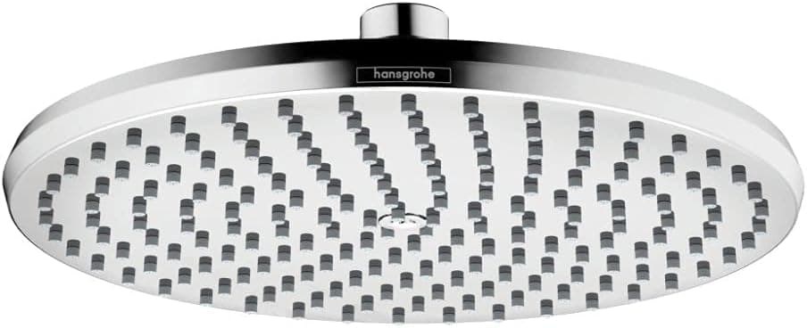 hansgrohe Locarno 10-inch PowderRain Rainfall Showerhead Transitional 1-Spray PowderRain with QuickClean in Chrome, 04823000