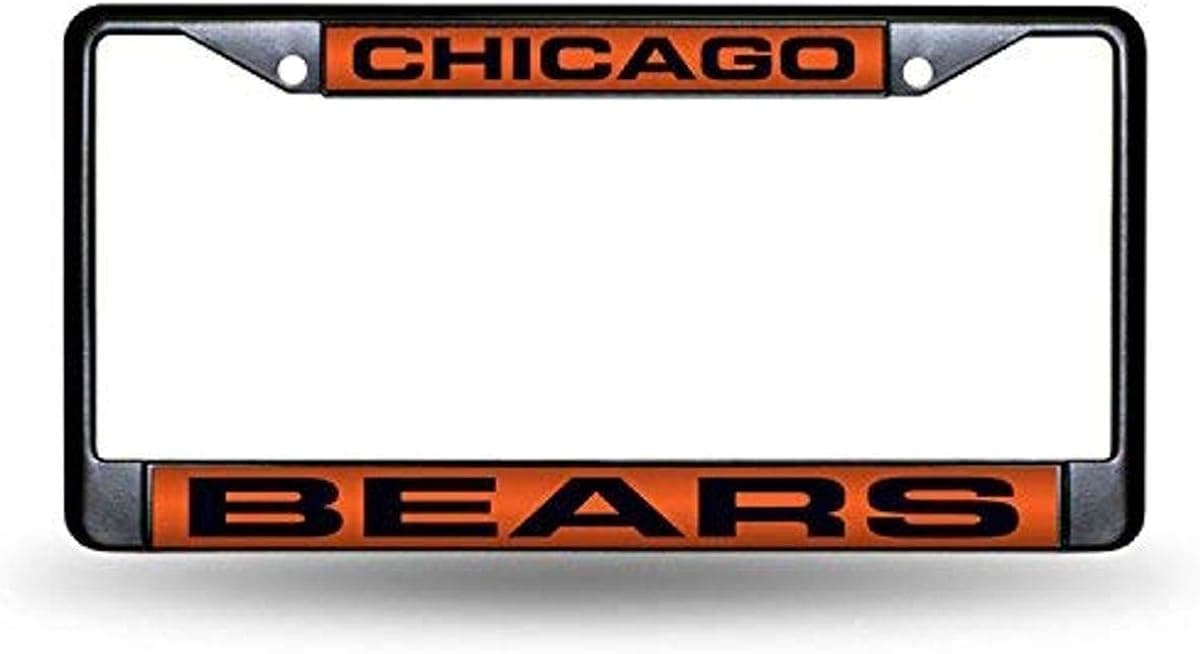 Rico Industries NFL Unisex-Adult Laser Cut Inlaid Standard Chrome License Plate Frame