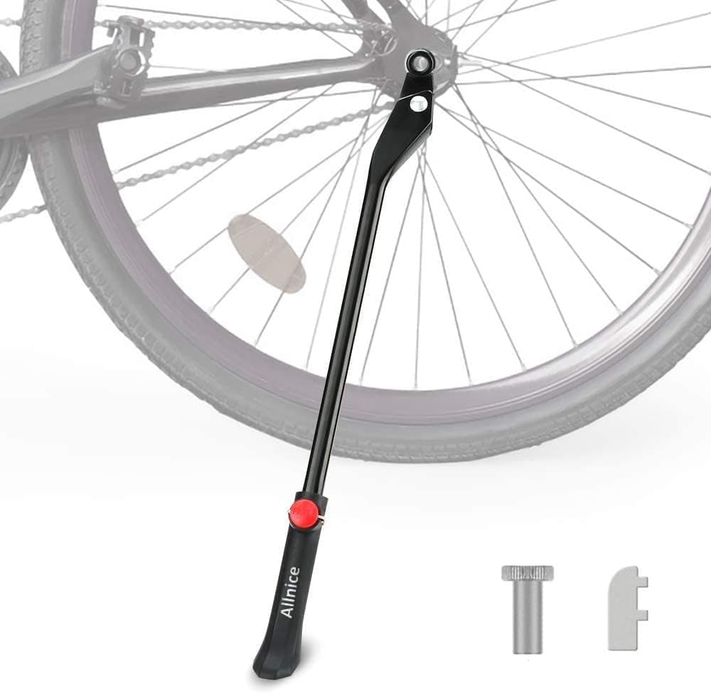 Allnice Adjustable Bike Kickstand Aluminum Alloy Bicycle Kickstand Non-Slip Side Kickstand for Bike 22"-29" Road Bike/Mountain Bike