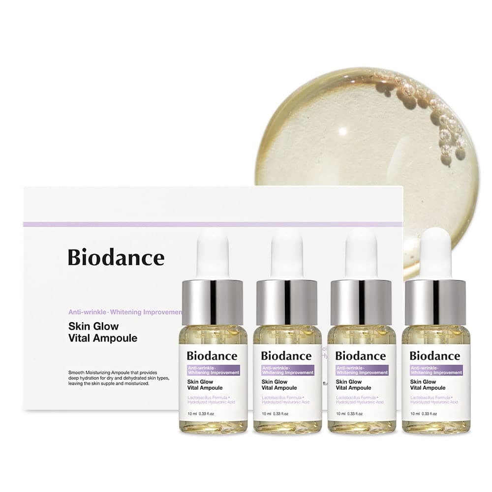 New Biodance Vital Ampoule, Total Care Serum, Strengthening Skin Barrier, Probiotic Complex Ampoule | 0.34 fl. oz x4ea…