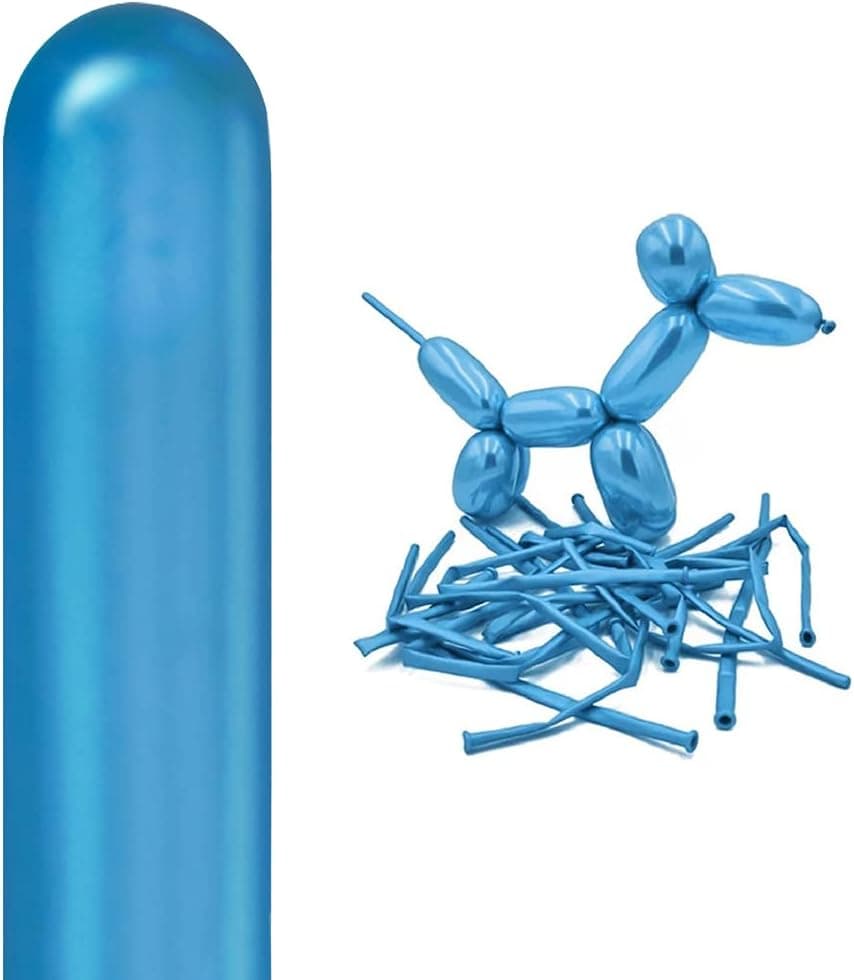 260 Balloons Metallic Long Balloons for Twisting Animals Flowers to Decor Birthday Wedding Engagement Anniversary Christmas Festival Picnic or any Friends & Family Party 50 pcs-Metallic Blue…